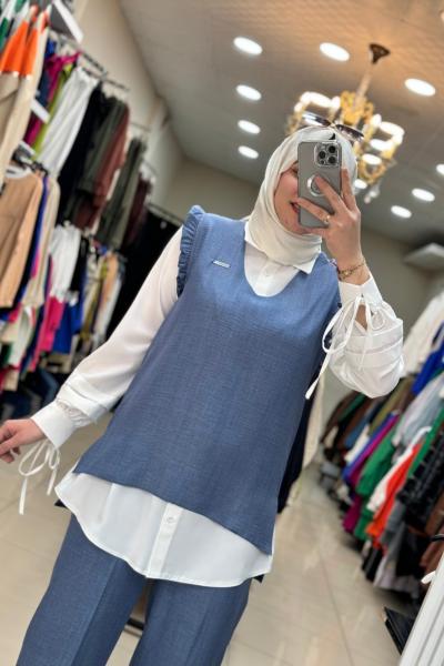 Janset 3Lü Takim KOT MAVİ