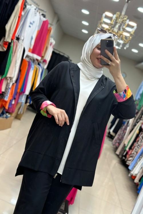 Kapşonlu Takım  Siyah