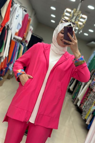 Kapşonlu Takım  Fuşya