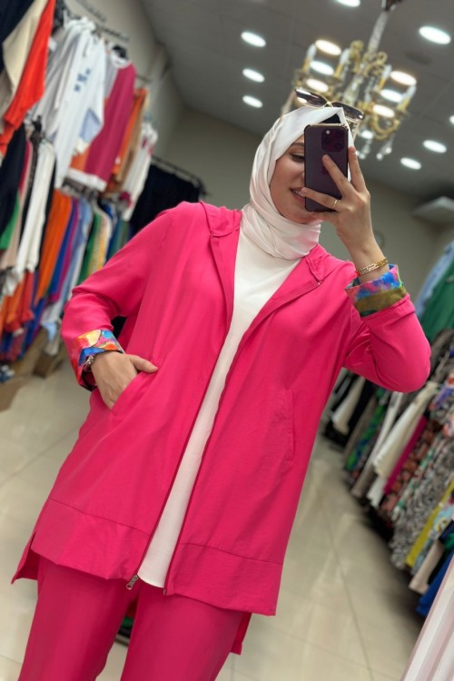 Kapşonlu Takım  Fuşya