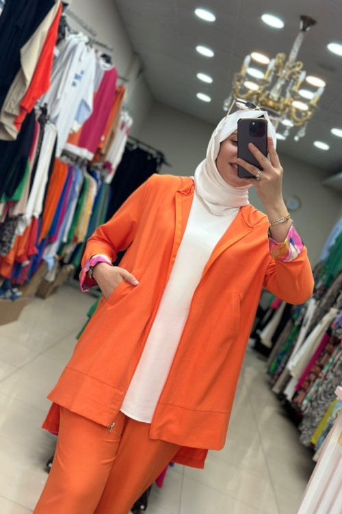 Kapşonlu Takım  Turuncu