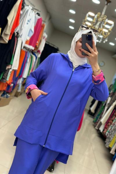 Kapşonlu Takım  Lila