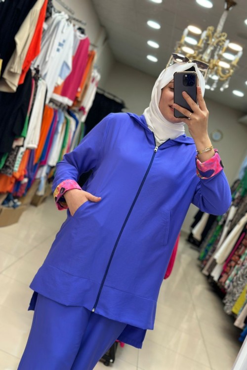 Kapşonlu Takım  Lila