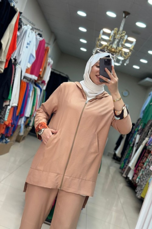 Kapşonlu Takım  Sütlü Kahve