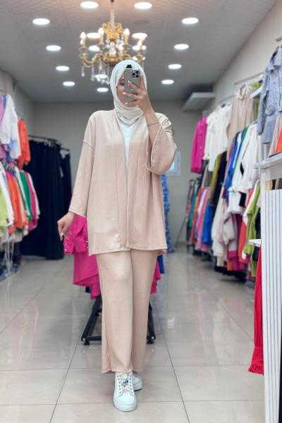 kimono takım Taş Rengi