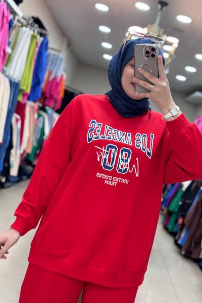 KOLEJ NAKIŞLI TAKIM Kırmızı