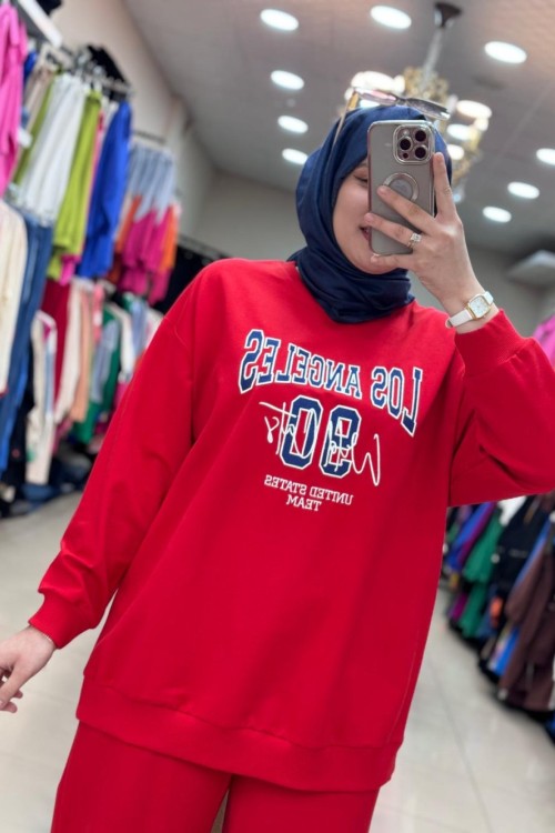 KOLEJ NAKIŞLI TAKIM Kırmızı