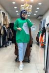 Kot Cep Detaylı Sweat Benetton Yeşil
