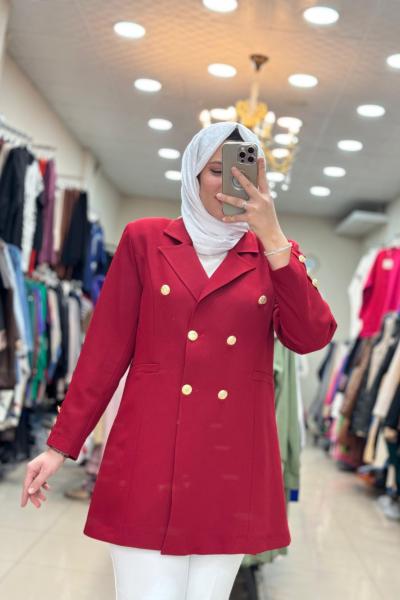 KRUVAZE BLAZER CEKET Kırmızı