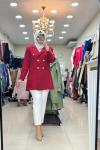 KRUVAZE BLAZER CEKET Kırmızı