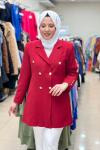 KRUVAZE BLAZER CEKET Kırmızı
