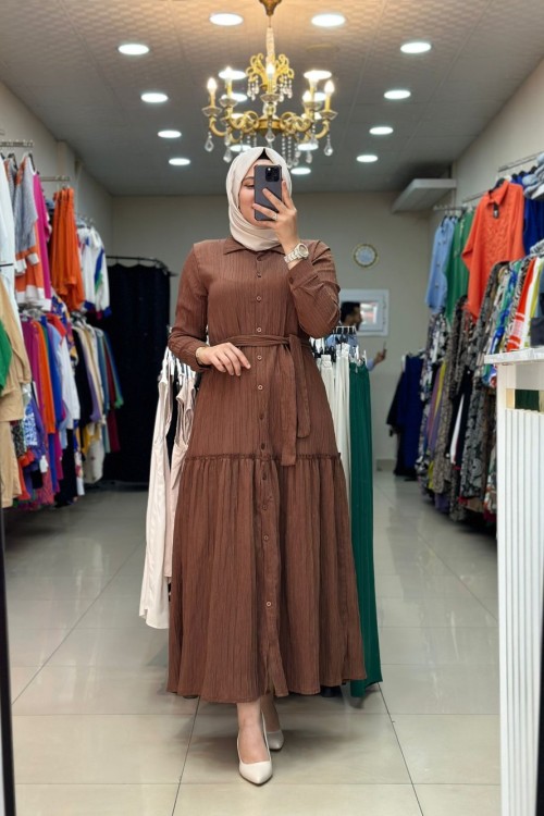 Milano Elbise Kahverengi