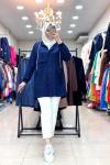 MODAL KUMAŞ COTTON CEKET  Lacivert