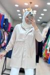 MODAL KUMAŞ COTTON CEKET  Bej