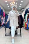 MODAL KUMAŞ COTTON CEKET  Bej