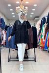 MODAL KUMAŞ COTTON CEKET  Siyah