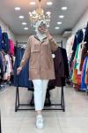 MODAL KUMAŞ COTTON CEKET  Vizon