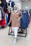 MODAL KUMAŞ COTTON CEKET  Vizon