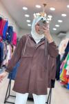 MODAL KUMAŞ COTTON CEKET  Kahverengi