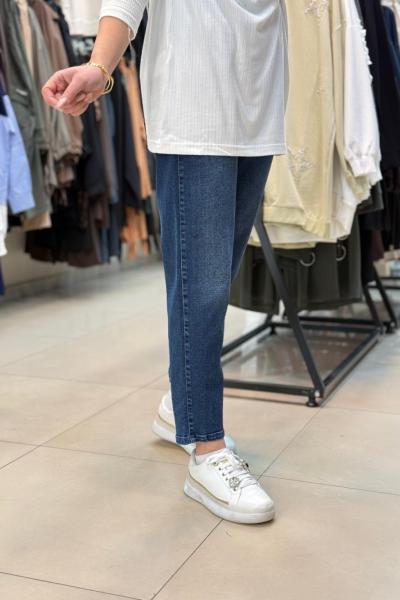 Mom jean pantolon Lacivert