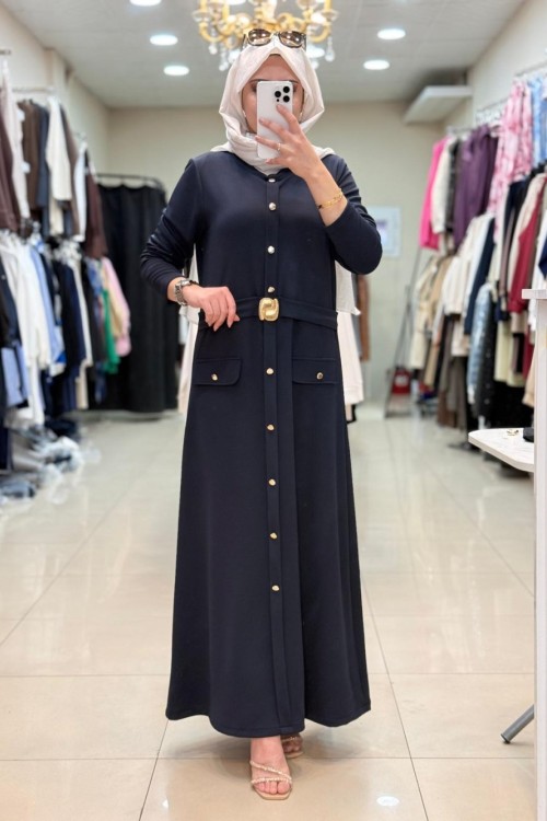 Nilay elbise Lacivert