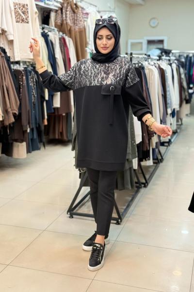 Nisa SweatShirt Siyah