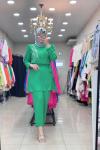 OMZU İŞLEMELİ ABİYE TAKIM Benetton Yeşil