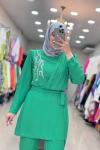 OMZU İŞLEMELİ ABİYE TAKIM Benetton Yeşil