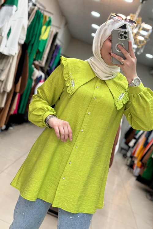 Önlük Yaka Yağ Yeşili Yağ Yeşili