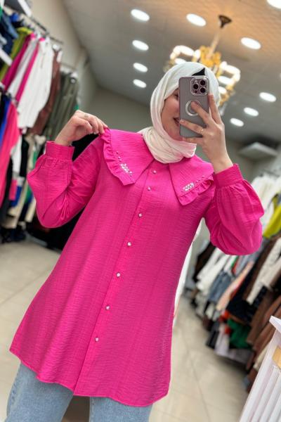 Önlük Yaka Pembe Pembe