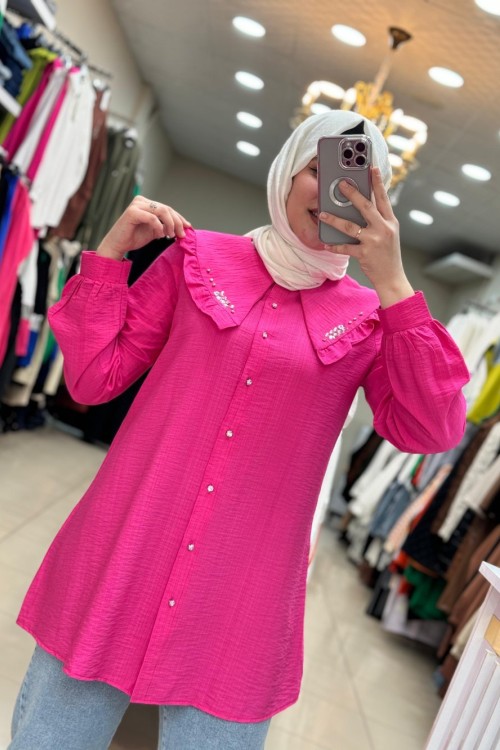Önlük Yaka Pembe Pembe