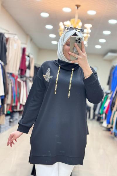 OYSHO BEYMEN TUNİK Siyah
