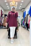 OYSHO BEYMEN TUNİK Bordo