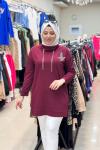 OYSHO BEYMEN TUNİK Bordo