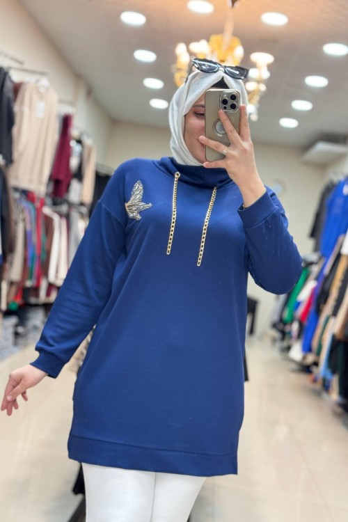 OYSHO BEYMEN TUNİK Lacivert