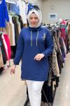 OYSHO BEYMEN TUNİK Lacivert