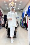 OYSHO BEYMEN TUNİK Ekru