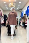 OYSHO BEYMEN TUNİK Kahverengi