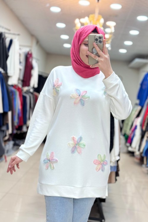 OYSHO ÇİÇEK TUNİK  Pembe