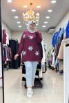 OYSHO ÇİÇEK TUNİK  Bordo