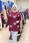 OYSHO ÇİÇEK TUNİK  Bordo