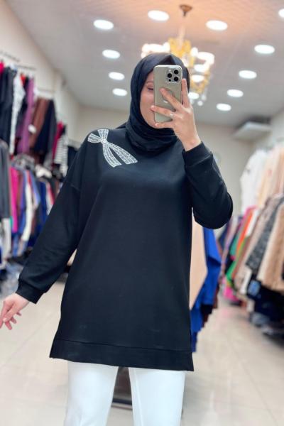 OYSHO LALE TUNİK Siyah