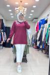 OYSHO LALE TUNİK Bordo