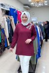 OYSHO LALE TUNİK Bordo