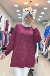 OYSHO TAŞLI TUNİK  Bordo