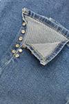 Paçası Taşlı Pantalon Mavi Mavi