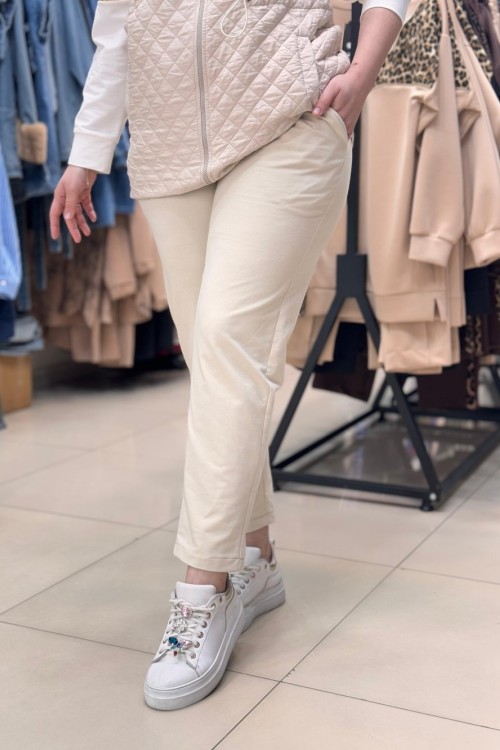 Penye Pantalon Taş  Taş Rengi