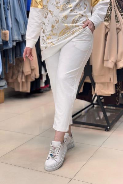 Penye Pantalon Beyaz Beyaz