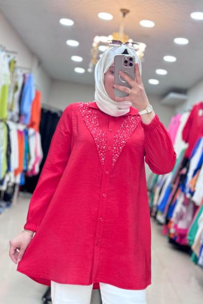 SUDE GÖMLEK  Kırmızı