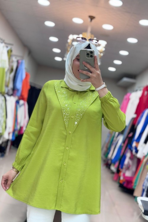 SUDE GÖMLEK  Yeşil